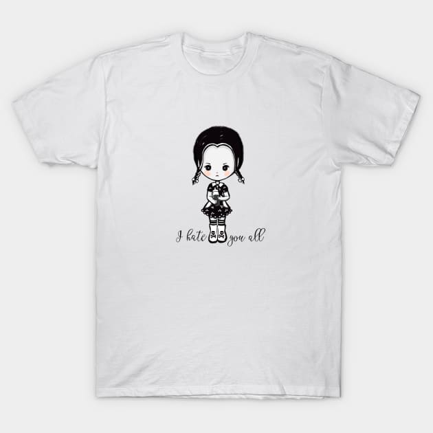 wednesday addams T-Shirt by mapetitepoupee